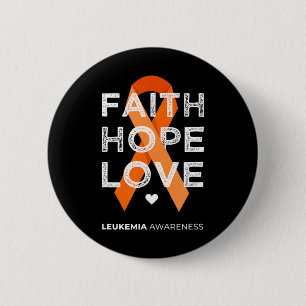Chapa Redonda De 5 Cm Leukemia Fe Hope Love Naranja Ribbon Leukemia Aw