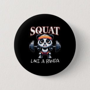 Chapa Redonda De 5 Cm Levantamiento de pesas de panda Fitness divertido