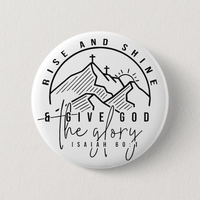 Chapa Redonda De 5 Cm Levantarse y brillar (Anverso)