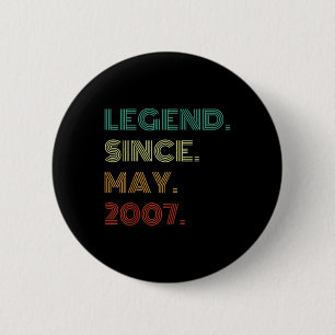 Chapa Redonda De 5 Cm Leyenda de 18 años desde mayo de 2007 18º cumpleañ