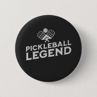Chapa Redonda De 5 Cm Leyenda de bolas de bolas divertida Pickle Ball