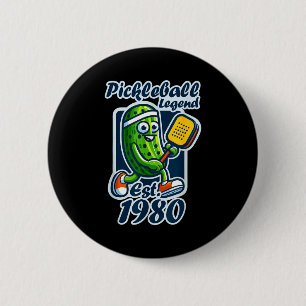 Chapa Redonda De 5 Cm Leyenda del pickleball establecida en 1980 retro 4