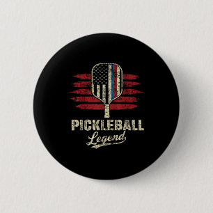 Chapa Redonda De 5 Cm Leyenda divertida de pickleball jugador de pickleb