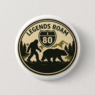 Chapa Redonda De 5 Cm Leyendas Vagan – Emblema Inspirado en la I-80