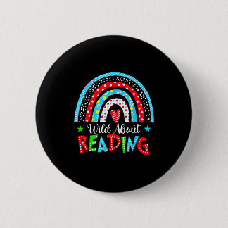 Chapa Redonda De 5 Cm Leyendo libros lector amante bibliotecario maestro