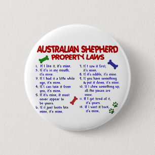 Chapa Redonda De 5 Cm Leyes AUSTRALIANAS 2 de la propiedad del PASTOR
