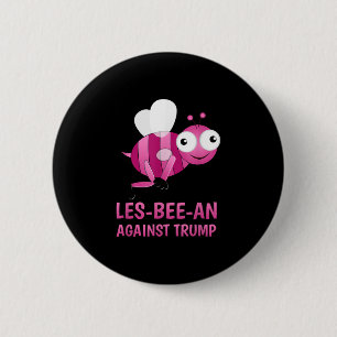 Chapa Redonda De 5 Cm Lgbt contra Donald Trump Orgullo gay Les-bee-an co