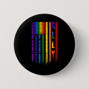 Chapa Redonda De 5 Cm Lgbt Lgbtq Orgullo Arcoiris Bandera Norteamericana
