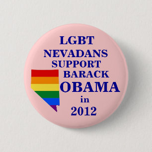 Chapa Redonda De 5 Cm LGBT Nevadans para Obama 2012
