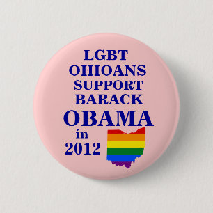 Chapa Redonda De 5 Cm LGBT Ohioans Connecticut para Obama 2012