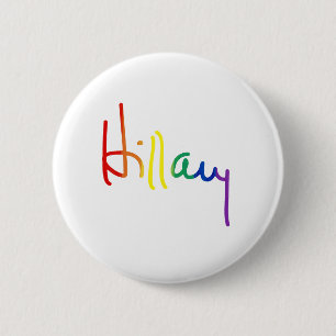 Chapa Redonda De 5 Cm LGBT para HILLARY CLINTON
