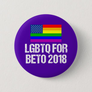 Chapa Redonda De 5 Cm LGBTQ para Beto O'Rourke