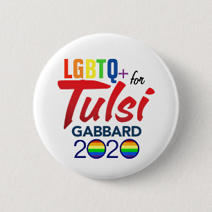 Chapa Redonda De 5 Cm LGBTQ+ para Tulsi Gabbard 2020