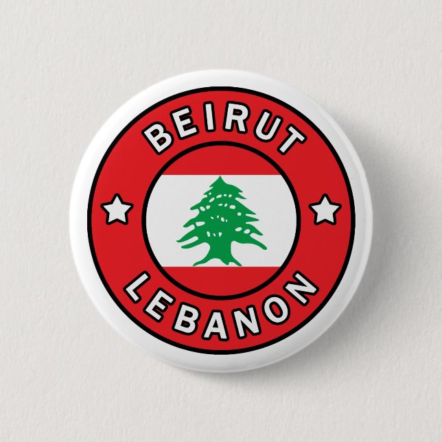 Chapa Redonda De 5 Cm Líbano en Beirut (Anverso)