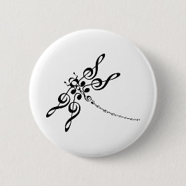 Chapa Redonda De 5 Cm Libélula en triple