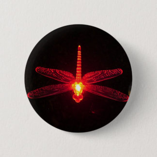 Chapa Redonda De 5 Cm Libélula que brilla intensamente