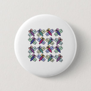 Chapa Redonda De 5 Cm libélulas pastel adorables