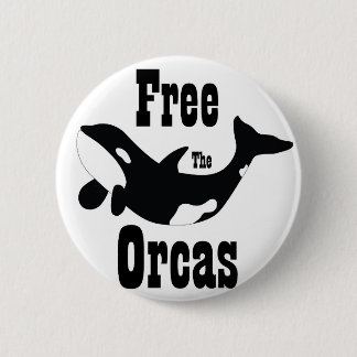 Chapa Redonda De 5 Cm Libere las orcas