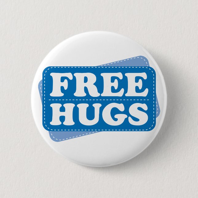 Chapa Redonda De 5 Cm Libere los abrazos - azul (Anverso)