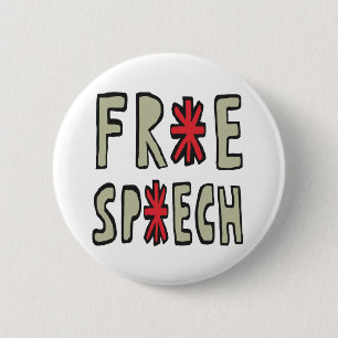 Chapa Redonda De 5 Cm Libertad de expresión