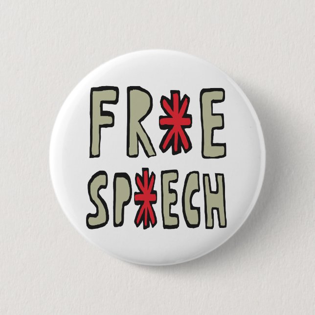Chapa Redonda De 5 Cm Libertad de expresión (Anverso)