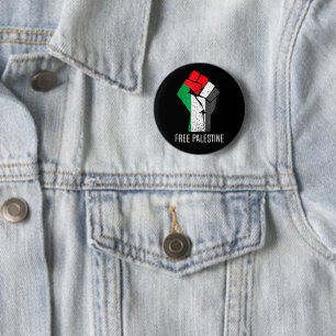 Chapa Redonda De 5 Cm Libertad para Palestina frente a la resistencia de