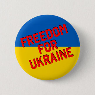 Chapa Redonda De 5 Cm LIBERTAD PARA UCRANIA con bandera