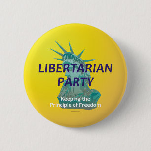 Chapa Redonda De 5 Cm Libertario de la CAMISETA