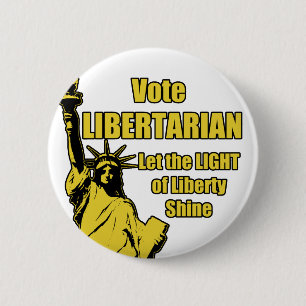 Chapa Redonda De 5 Cm Libertario del voto