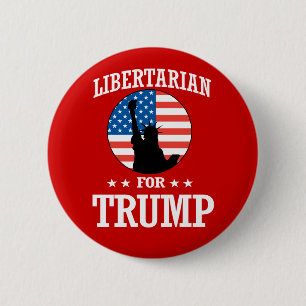 CHAPA REDONDA DE 5 CM LIBERTARIO PARA TRUMP