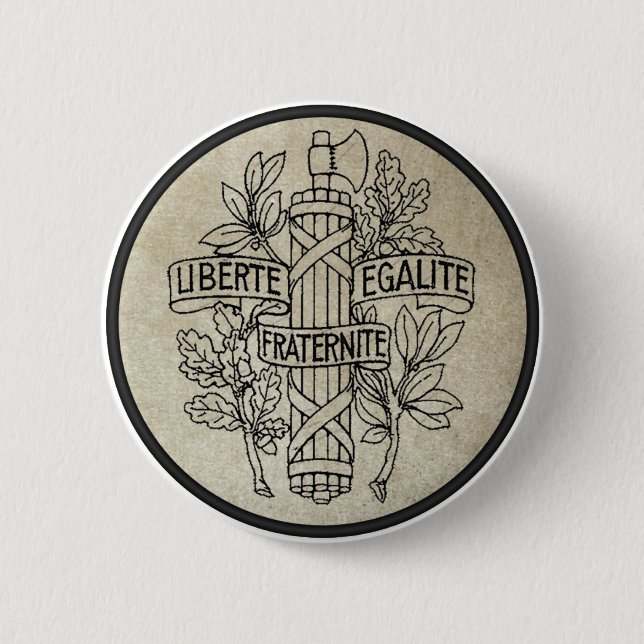 Chapa Redonda De 5 Cm Liberte, Egalite, Fraternite (Anverso)
