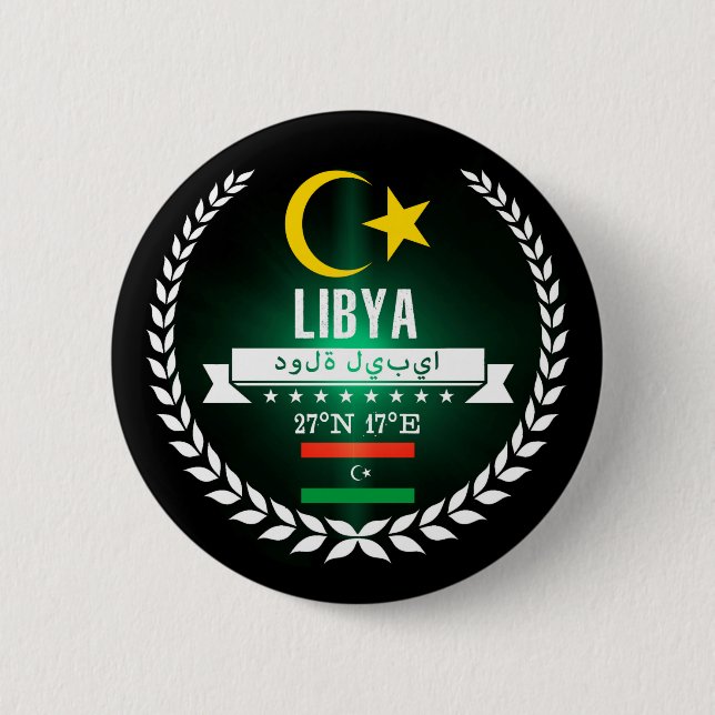 Chapa Redonda De 5 Cm Libia (Anverso)