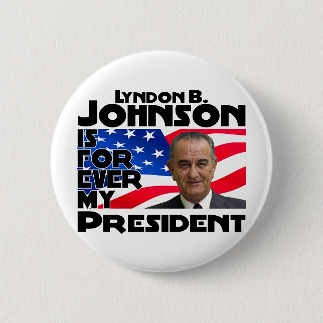 Chapa Redonda De 5 Cm Libra Johnson para siempre (Anverso)