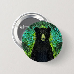 Chapa Redonda De 5 Cm Libro de cuentos divertido pequeño oso negro