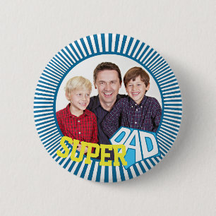 Chapa Redonda De 5 Cm Libro de historietas de personalizado Super Dad