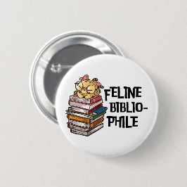 Chapa Redonda De 5 Cm Libro Divertido Gato Amante Cita Felino Bibliófilo