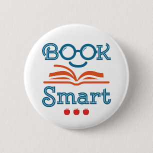Chapa Redonda De 5 Cm Libro Smart Funny Leyendo Lover Bookworm