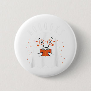 Chapa Redonda De 5 Cm Libros bibliotecarios de profesores de Halloween l