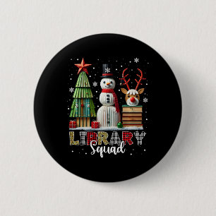 Chapa Redonda De 5 Cm Libros bibliotecarios navidades árbol de navidad S