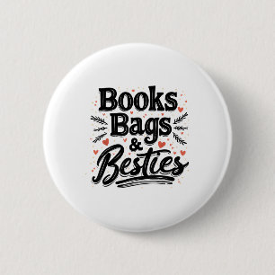 Chapa Redonda De 5 Cm Libros Bolsas Y Bolsas; Bestias Se Adaptan De Nuev