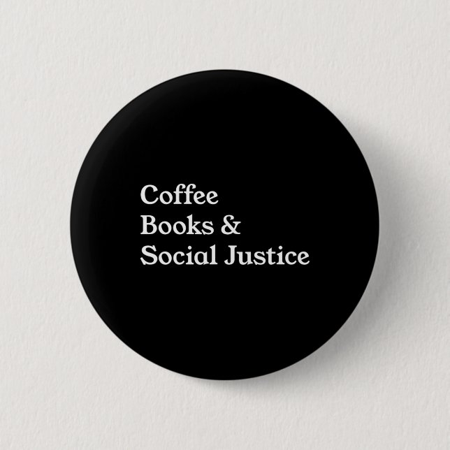 Chapa Redonda De 5 Cm Libros de café citan igualdad (Anverso)