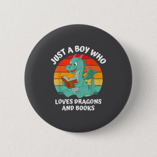 Chapa Redonda De 5 Cm Libros de niños que aman los dragones