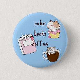 Chapa Redonda De 5 Cm Libros de Torta Café