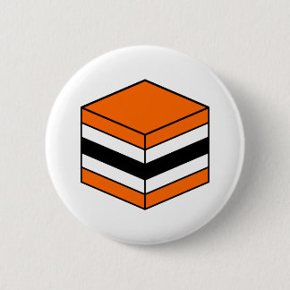 Chapa Redonda De 5 Cm Licorice All Sort - Naranja, blanco y negro