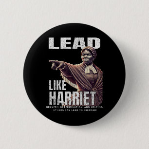 Chapa Redonda De 5 Cm Líder como Harriet Black History Afro American Jun