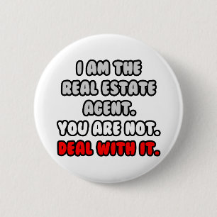 Chapa Redonda De 5 Cm Lidiar con eso... Funny Real Estate Agent