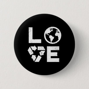 Chapa Redonda De 5 Cm Liebe Earth Day 90s Niños Reciclados Vintage O T