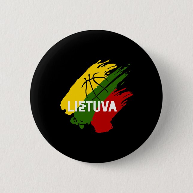 Chapa Redonda De 5 Cm Lietuva Sketll - Lietuva Got Game  (Anverso)