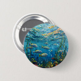 Chapa Redonda De 5 Cm Life Under The Sea