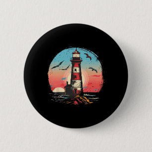 Chapa Redonda De 5 Cm Lighthouse Seaside House Sailing Sea Booting Light